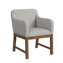 Glinda UPH Chair with Light Grey Fabric in Brown (2 Per Carton)