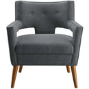 Sheer Upholstered Fabric Armchair