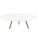 Lippa 47" Round Wood Top Coffee Table with Tripod Base