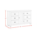 Kona 6-Drawer Dresser in White