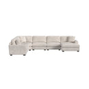 Arizona Modular Sectional Set with RHF Chaise in Steno Beige