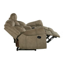 Sorrento Motion Loveseat with Console in T101 Brown