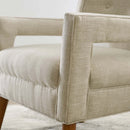 Sheer Upholstered Fabric Armchair