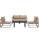 Fortuna 5 Piece Outdoor Patio Sectional Sofa Set