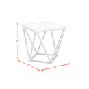 Riko Square End Table W/Gold Metal Leg