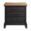 Montrose Nightstand with Charger & Sensor Light in Espresso & Brown