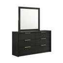 South Bend Dresser and Mirror Set in Black