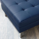 Loft Tufted Upholstered Faux Leather Ottoman