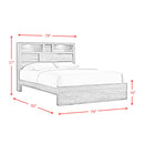 Bailey Bookcase Panel Bedroom Set with Bluetooth