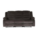 Jarita Double Reclining Sofa in Chocolate