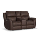 Henry Latitudes Power Reclining Loveseat with Console & Power Headrests & Lumbar - 5000006145 - Michael's Discount Furniture