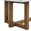 Morris 2PC Occasional Marble Table Set in White