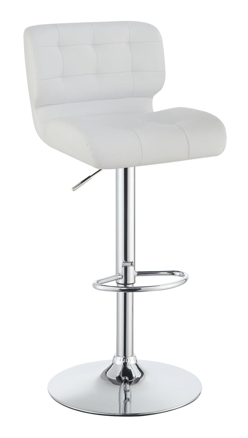 G100546 Contemporary White Upholstered Bar Stool