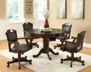 G100871 Casual Black and Tobacco Upholstered Game Chair