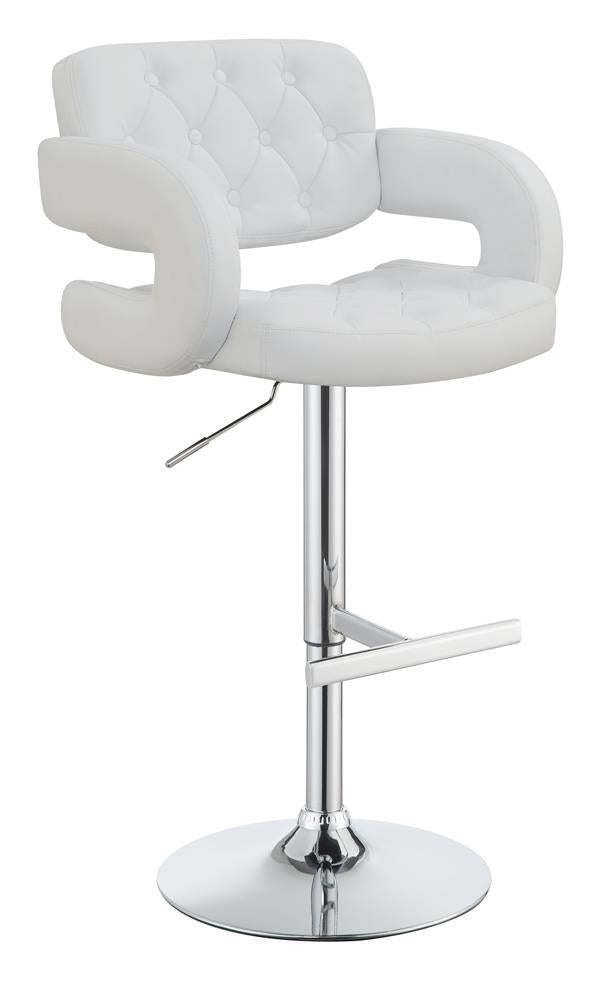 G102557 Contemporary White and Chrome Bar Stool