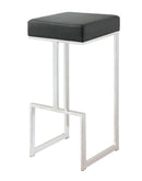 G105263 Contemporary Chrome and Black 29" Bar Stool