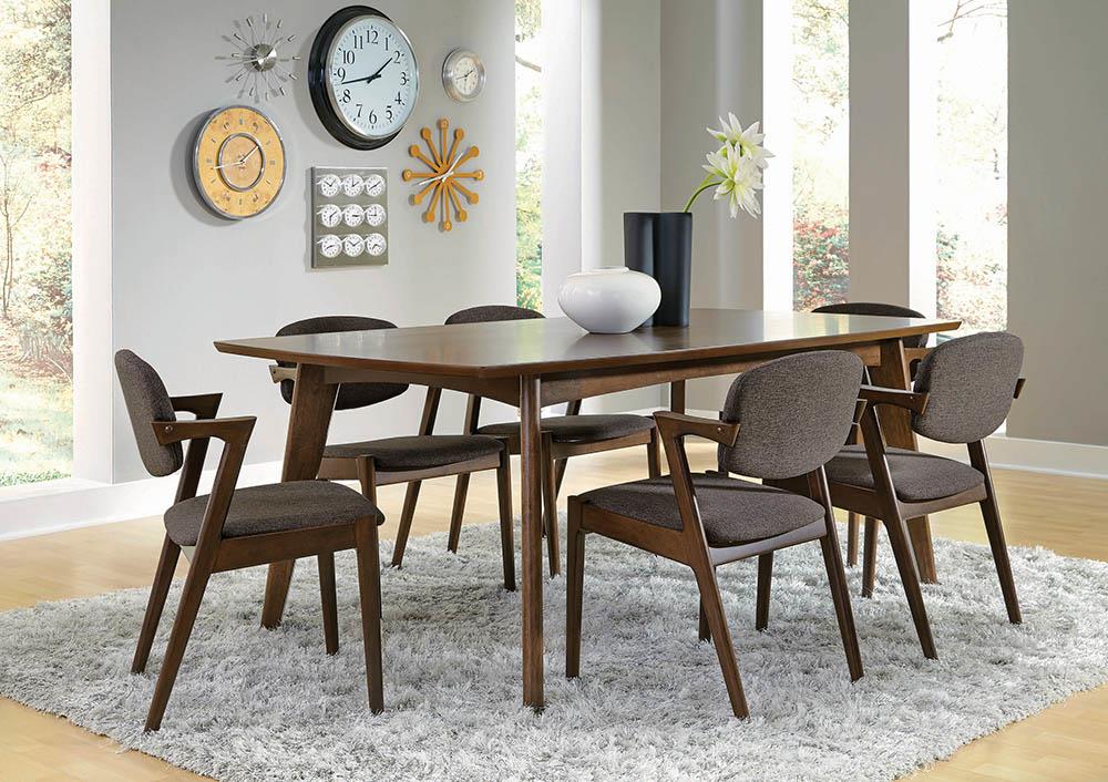Dining Table Mid Century Wood Dining Chairs 4-Piece Mid-Century