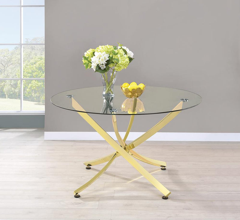 Chanel Modern Brass Dining Table