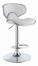 G120389 Contemporary White Adjustable Bar Stool