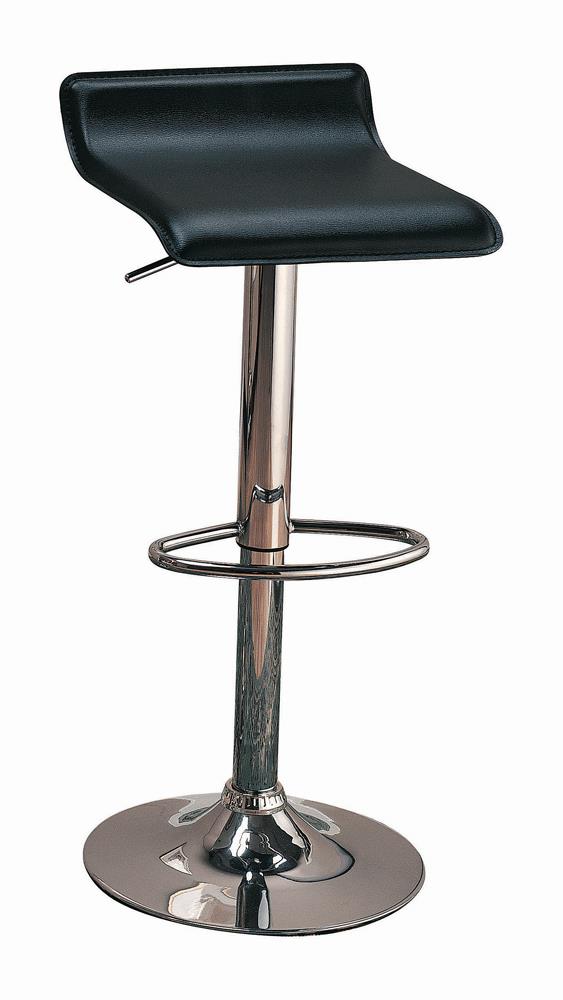 G120390 Contemporary Black Adjustable Bar Stool