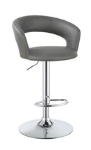 G120346 Contemporary Chrome and Grey Bar Stool