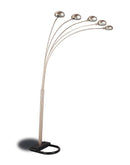 G1243 Contemporary Chrome and Black Floor Lamp