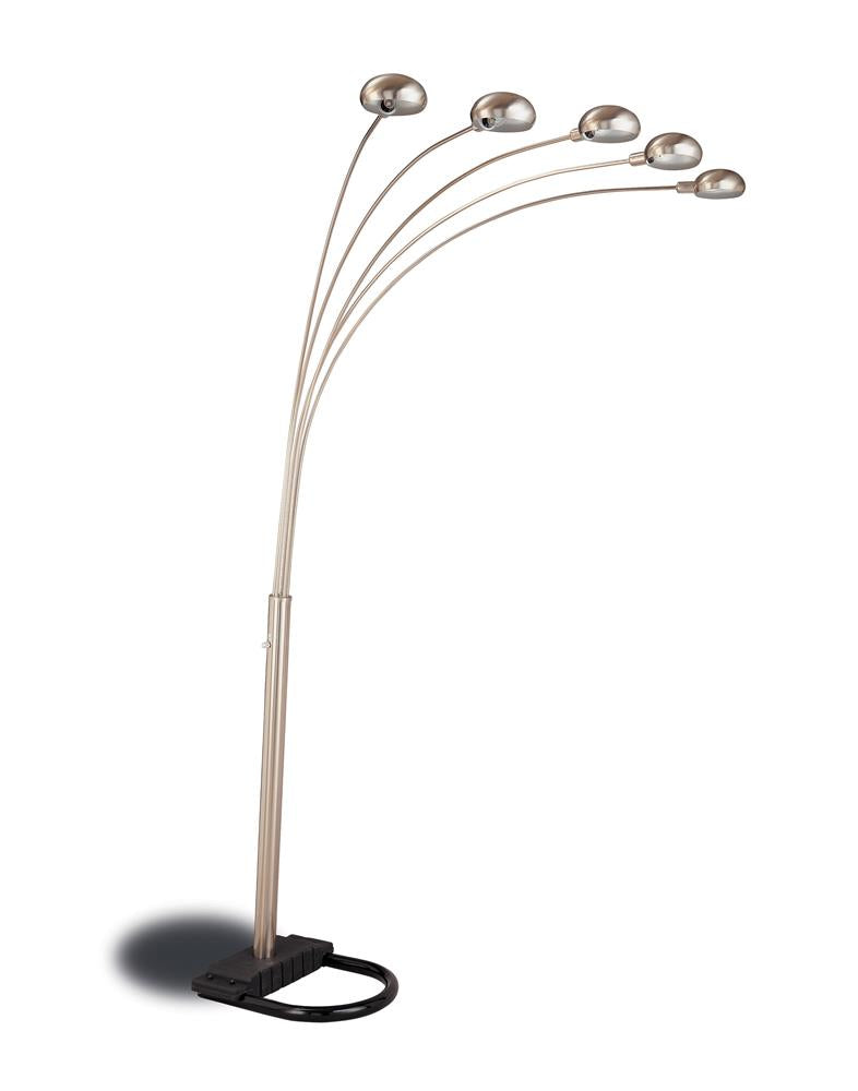 G1243 Contemporary Chrome and Black Floor Lamp