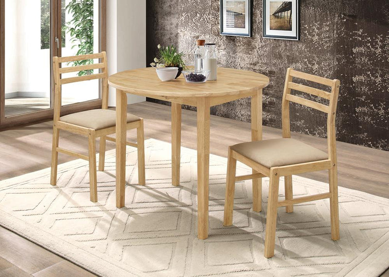 G130006 Casual Natural and Beige Three-Piece Dining Set