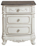 Homelegance Cinderella Night Stand in Antique White with Grey Rub-Through 1386NW-4