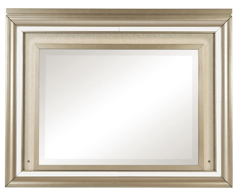 Homelegance Furniture Loudon Mirror with LED Lighting in Champagne Metallic 1515-6