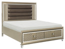 Homelegance Furniture Loudon King Platform with Storage Bed in Champagne Metallic 1515K-1EK*