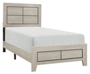 Homelegance Furniture Quinby Twin Panel Bed in Light Brown 1525T-1