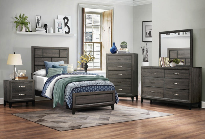 Homelegance Davi Twin Panel Bed in Gray 1645T-1*