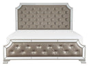 Homelegance Avondale Queen Upholstered Panel Bed in Silver 1646-1*