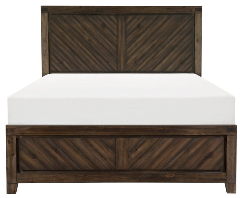 Homelegance Parnell Queen Panel Bed in Rustic Cherry 1648-1*