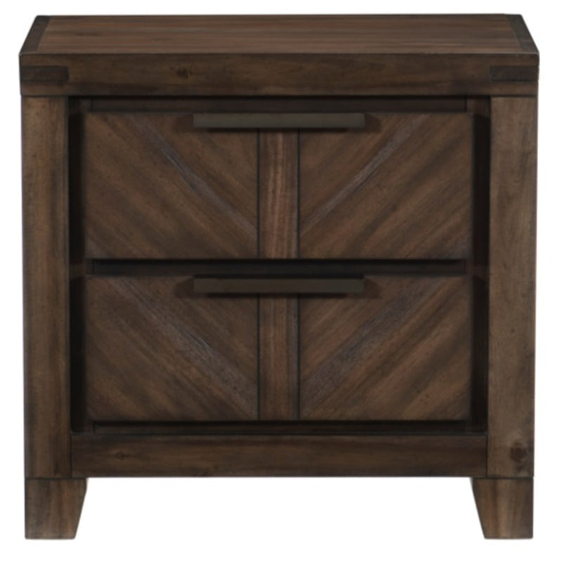 Homelegance Parnell Nightstand in Rustic Cherry 1648-4