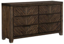 Homelegance Parnell Dresser in Rustic Cherry 1648-5