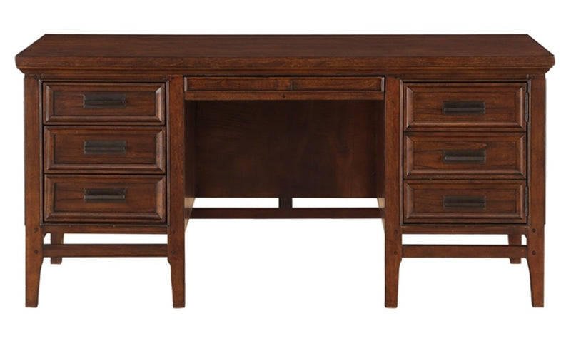 Homelegance Frazier Executive Desk in Brown Cherry 1649-17