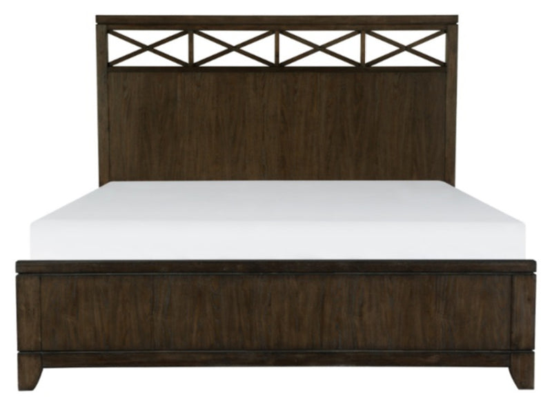 Homelegance Griggs Queen Panel Bed in Dark Brown 1669-1*