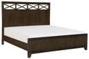 Homelegance Griggs Queen Panel Bed in Dark Brown 1669-1*
