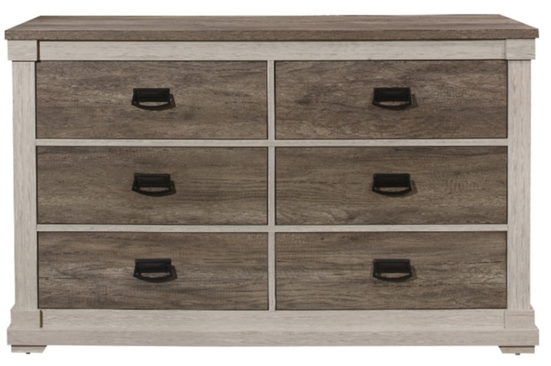 Homelegance Arcadia Dresser in White & Weathered Gray 1677-5