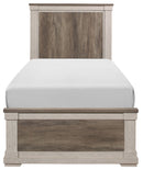 Homelegance Arcadia Twin Panel Bed in White & Weathered Gray 1677T-1*