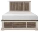 Homelegance Arcadia Queen Panel Bed in White & Weathered Gray 1677-1*