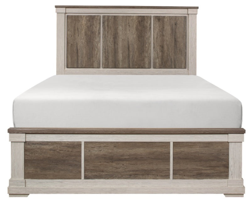 Homelegance Arcadia Full Panel Bed in White & Weathered Gray 1677F-1*