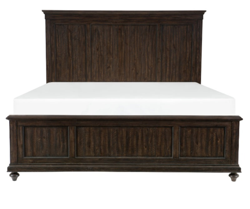 Homelegance Cardona Queen Panel Bed in Driftwood Charcoal 1689-1*