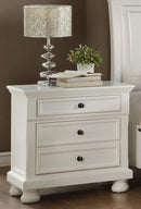Homelegance Laurelin 3 Drawer Nightstand in White 1714W-4