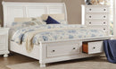 Homelegance Laurelin Queen Sleigh Platform Storage Bed in White 1714W-1