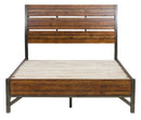 Homelegance Holverson King Platform Bed in Rustic Brown & Gunmetal 1715K-1EK*