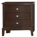 Homelegance Cotterill 3 Drawer Nightstand in Cherry 1730-4