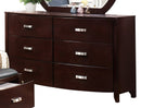 Homelegance Lyric 6 Drawer Dresser in Dark Espresso 1737NC-5